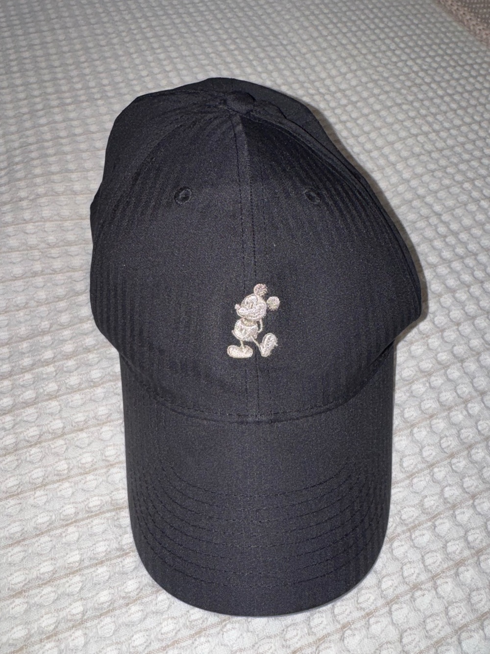 Black Embroidered Mickey Golf Hat